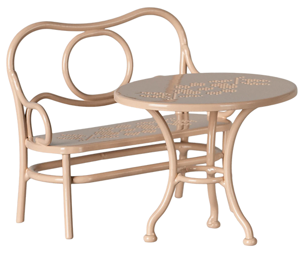 Café set, Mouse, Big - Pale pink