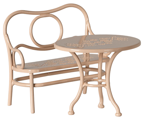 Café set, Mouse, Big - Pale pink