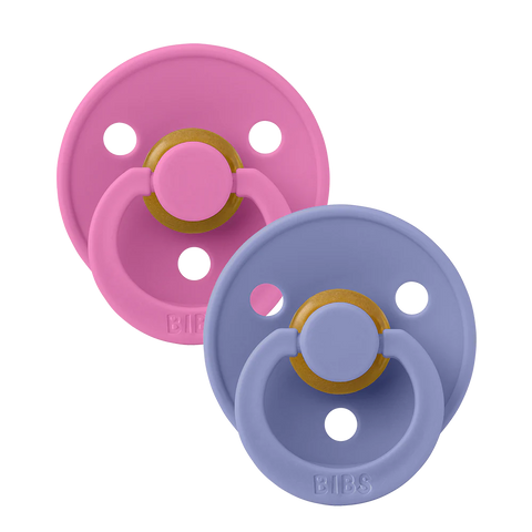 BIBS Pacifier 2 PK, Size 2 - Bubblegum/Peri