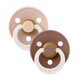 Glow BIBS Pacifier 2 PK, Size 2 (Blush/Woodchuck)