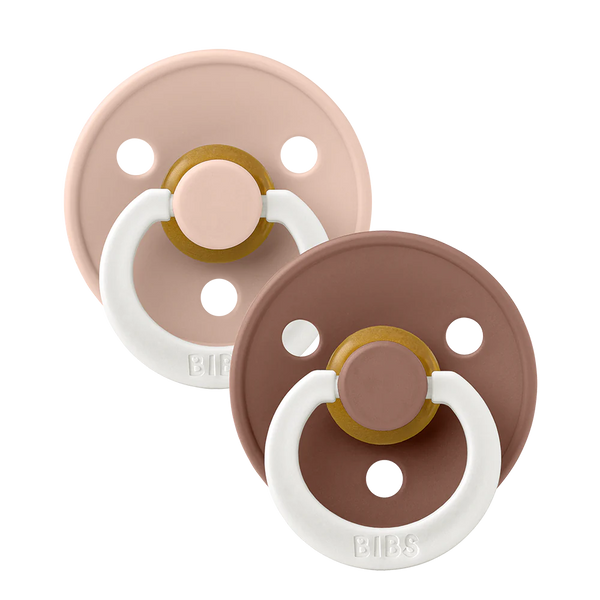 Glow BIBS Pacifier 2 PK, Size 2 (Blush/Woodchuck)