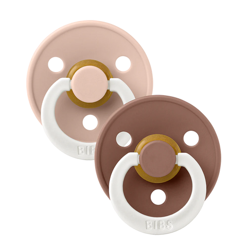 Glow BIBS Pacifier 2 PK, Size 1 (Blush/Woodchuck)