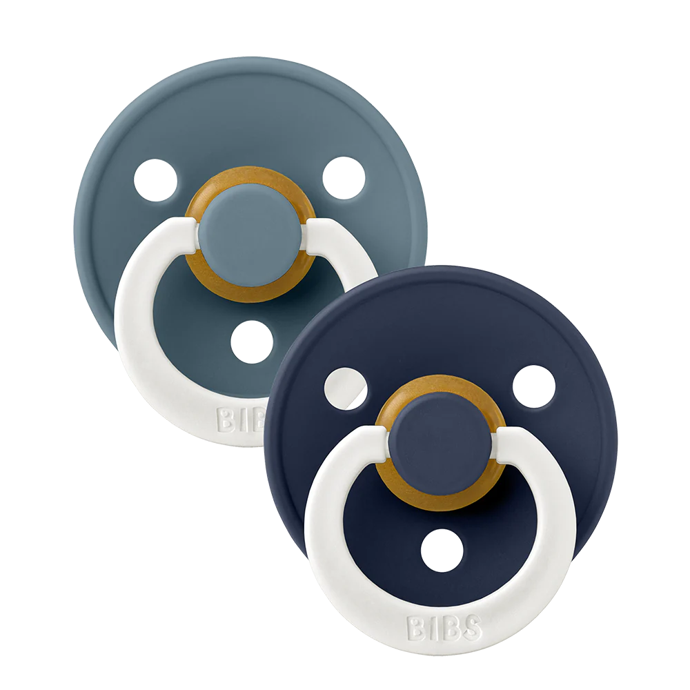 Glow BIBS Pacifier 2 PK, Size 1 (Petrol/Deep Space)