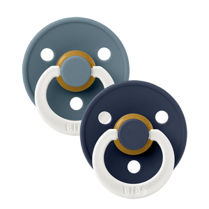 Glow BIBS Pacifier 2 PK, Size 1 (Petrol/Deep Space)