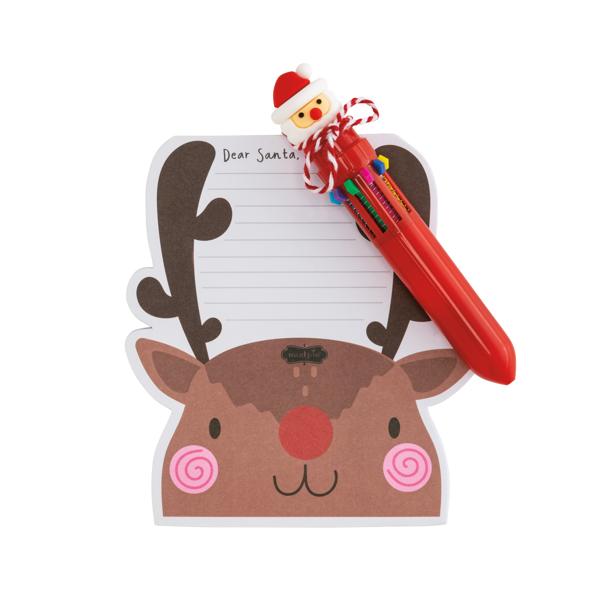 Reindeer Letters To Santa Notepad & Pen Set