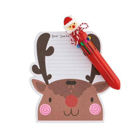 Reindeer Letters To Santa Notepad & Pen Set