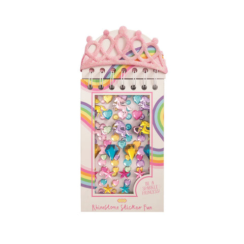 Pink Rhinestone Sticker Book & Crown Set