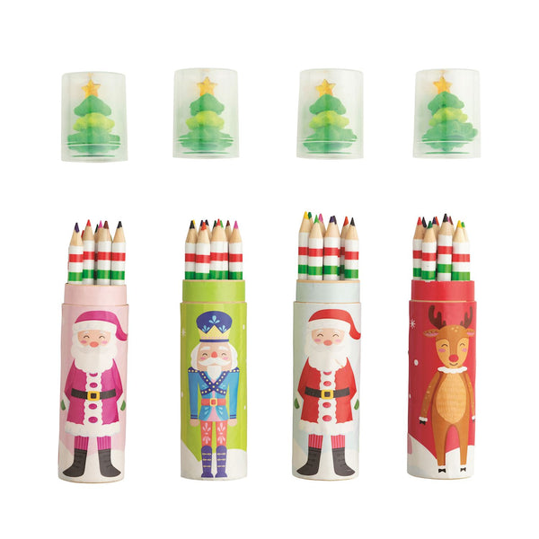 Christmas Pencil & Eraser Sets