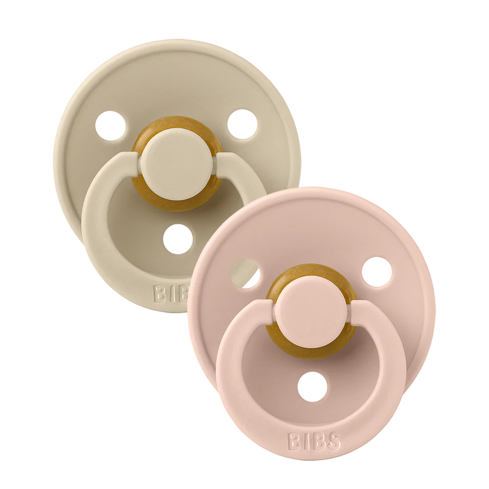 BIBS Colour 2 PACK Vanilla/Blush, Size 1