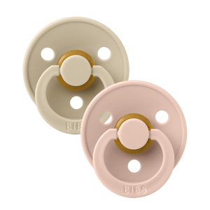 BIBS Colour 2 PACK Vanilla/Blush, Size 1