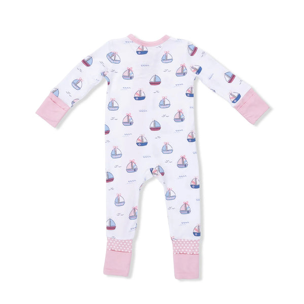 Bubbly Sailboats Pink - Convertible Romper