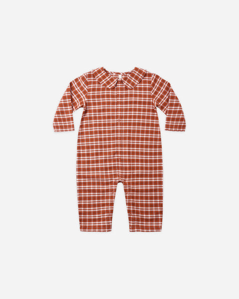 Baby Pajama Romper Ruby Plaid