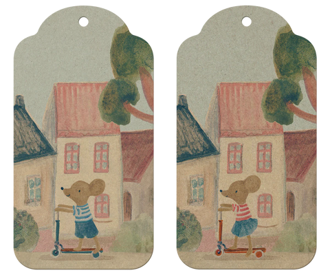 Gift tags, Mouse 12 pcs