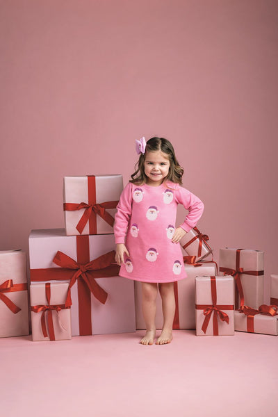 Sparkle Santa Sweatshirt Dress