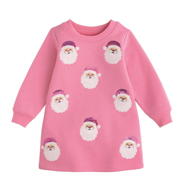 Sparkle Santa Sweatshirt Dress