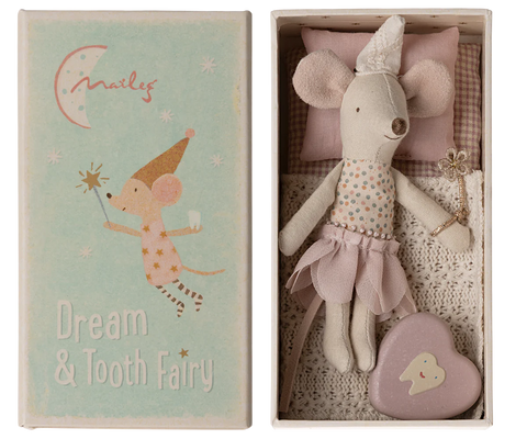 Tooth Fairy Mouse, Little Sister in Match Box