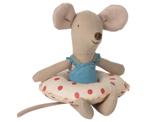 Beach mouse with float, Little sister - Red dot