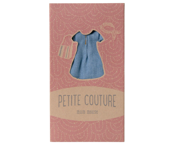 Denim dress and bag, Mum mouse
