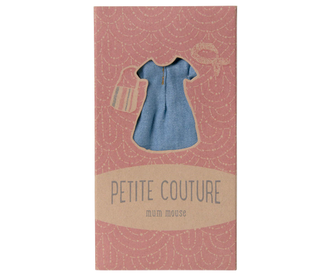 Denim dress and bag, Mum mouse