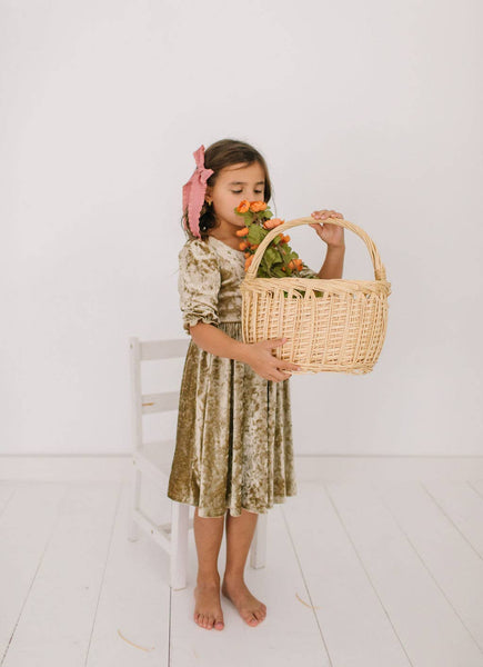 Pippa Dress in Gold Crushed Velvet