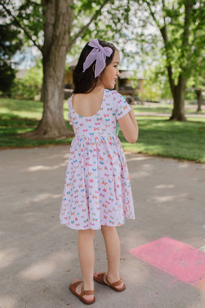 Classic Twirl Dress in Butterfly Rainbow