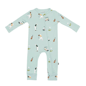 Zippered Romper in Golf