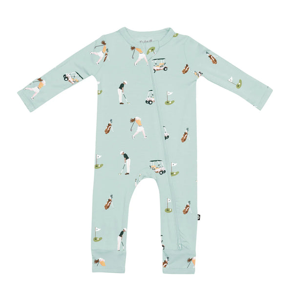 Zippered Romper in Golf