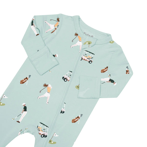 Zippered Romper in Golf