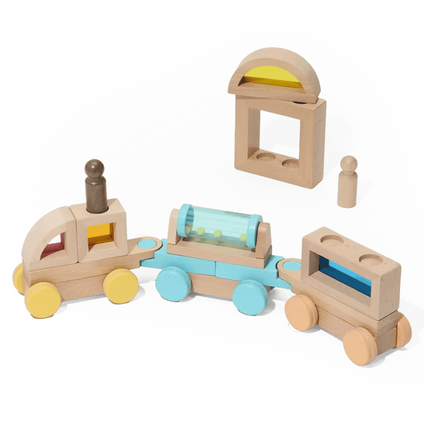 Rainbow Block Train Stem Toy