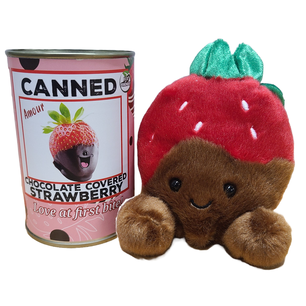 Canned Chocolate Covered Strawberry | Valentine Gift Plush
