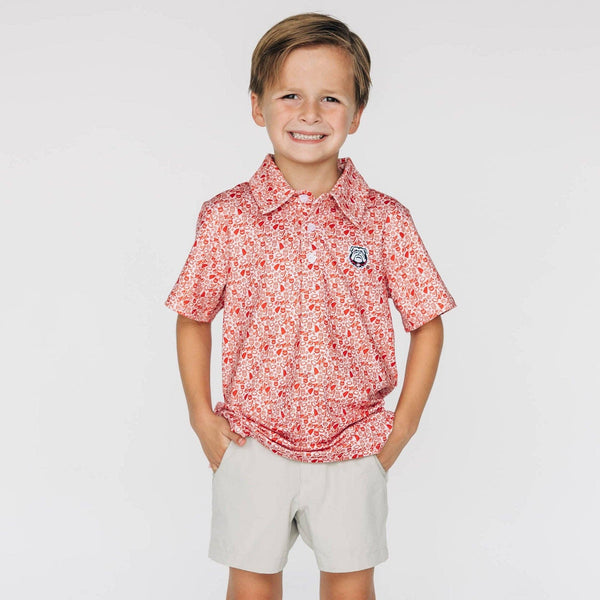 The James Polo Georgia | Toddler & Youth Bright Red