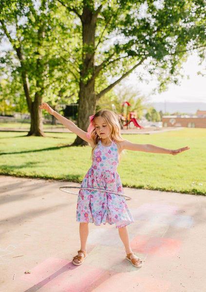 Sofia Dress in Serenity Floral | Girls Twirl Dress
