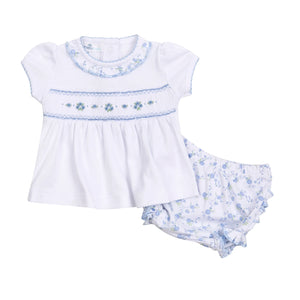 Skylar's Classics Smocked Diaper Cover Set  Sky Blue