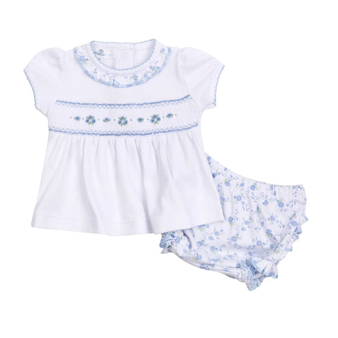 Skylar's Classics Smocked Diaper Cover Set  Sky Blue