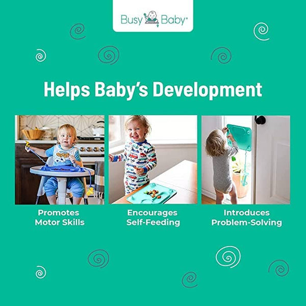 Busy Baby Silicone Placemat - 4 tether version: Spearmint