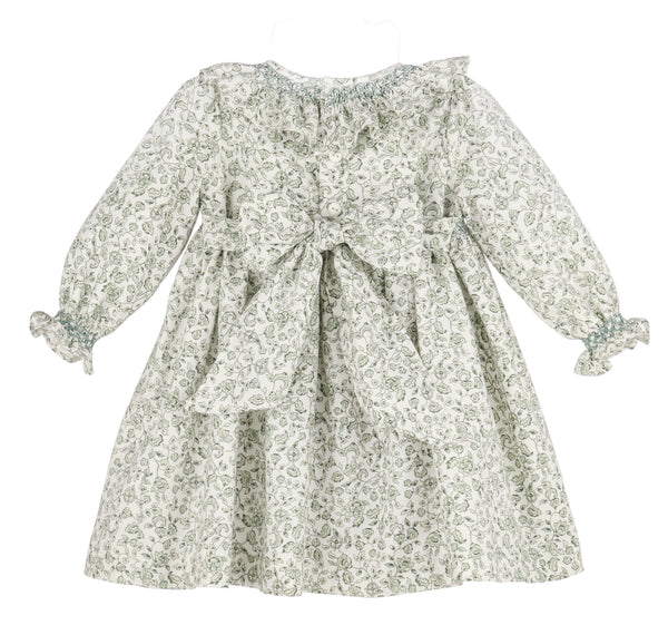 Heirloom Floral Dress, Green