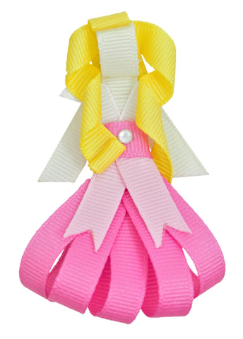 Princess Figures on Pinch Clip (Hot Pink)