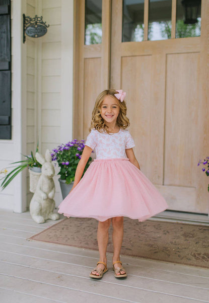 Tutu Dress in Ditsy Bunny (FINAL SALE)