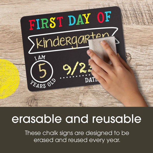 First And Last Day of School Photo Sharing Chalkboard Signs