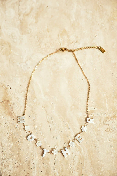 Mother Necklace - Gold + Pearl