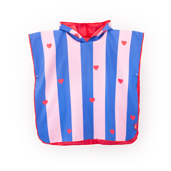 Quut Ponchos for Swim & Beach, Compact, Quick Dry, Side snap: Cherry