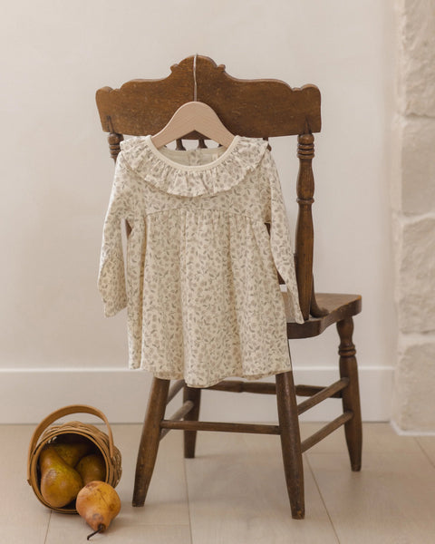 Ruffle Collar Jersey Dress Floret