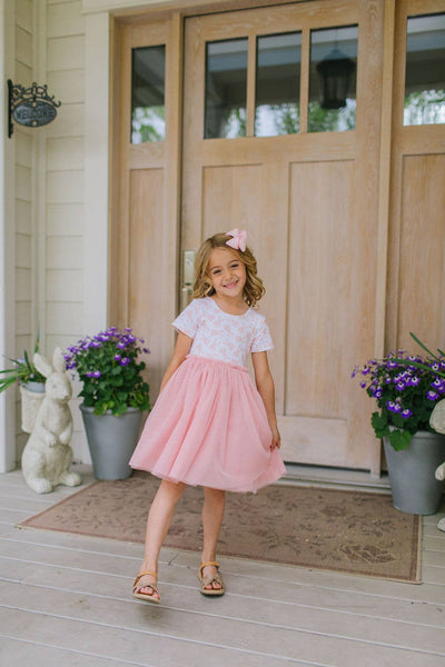 Tutu Dress in Ditsy Bunny (FINAL SALE)
