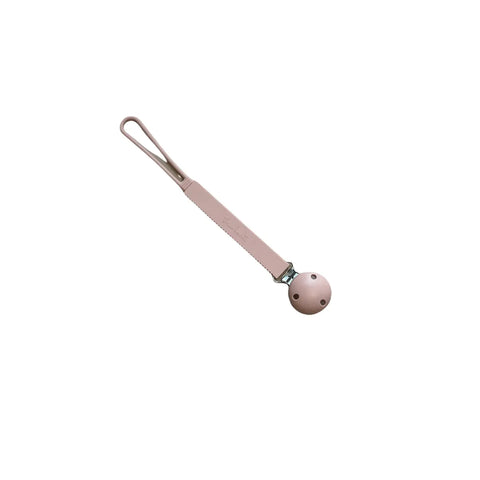 Alyssa Silicone Pacifier/ Toy Clip- Misty Rose