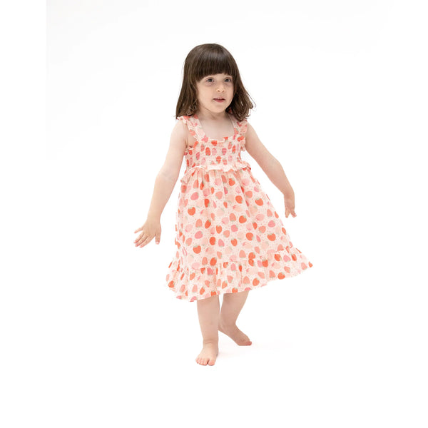 Smocked Ruffle Sundress- Strawberry Bliss