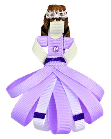 Princess Figure on Pinch Clip (Light Orchid)