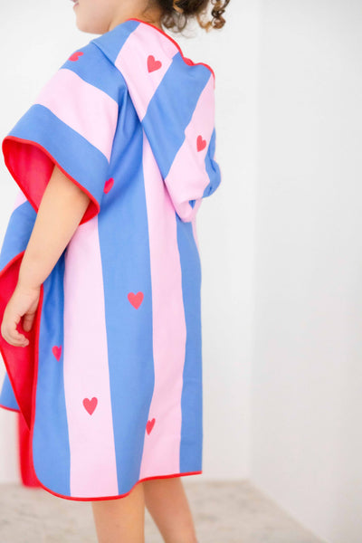 Quut Ponchos for Swim & Beach, Compact, Quick Dry, Side snap: Cherry