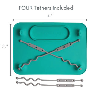 Busy Baby Silicone Placemat - 4 Tether Version (Spearmint)