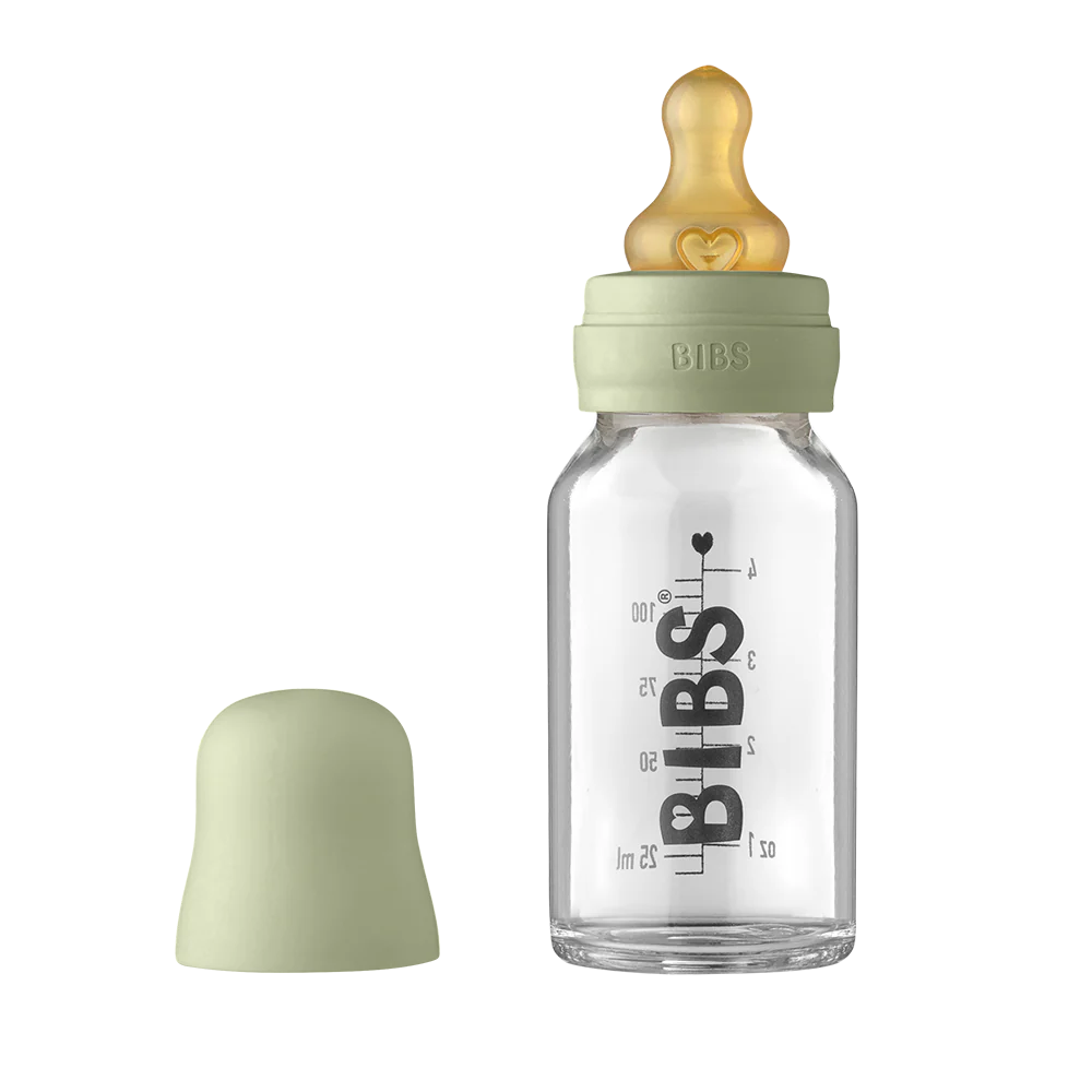 Baby Glass Bottle Complete Set 110ml - Sage