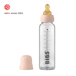 Baby Glass Bottle Complete Set 225ml - Blush